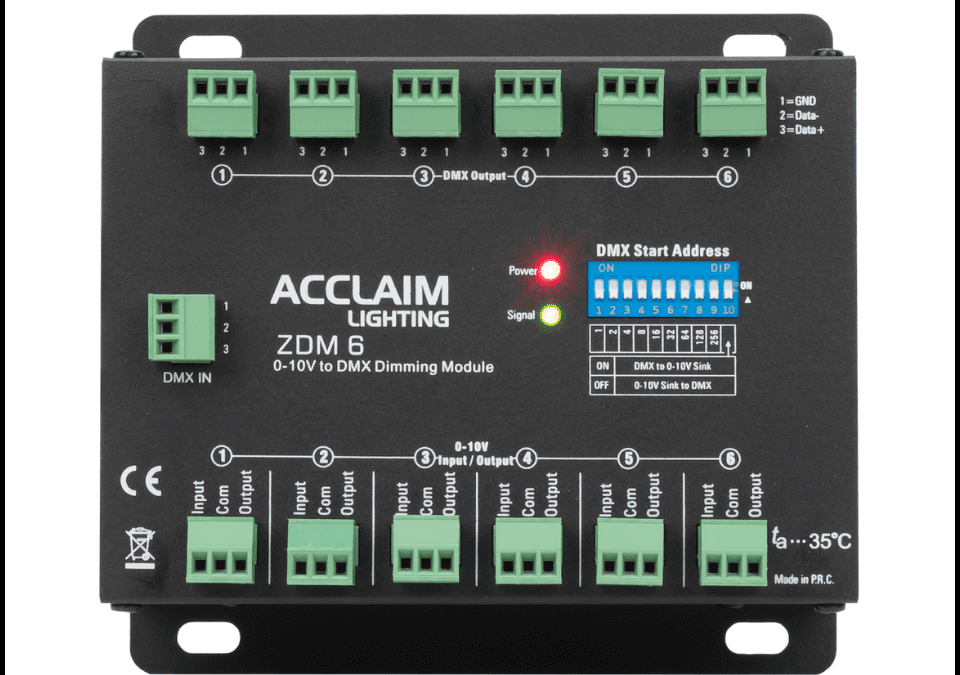 Acclaim Lighting Introduces the New ZDM 6 Flexible Protocol Converter