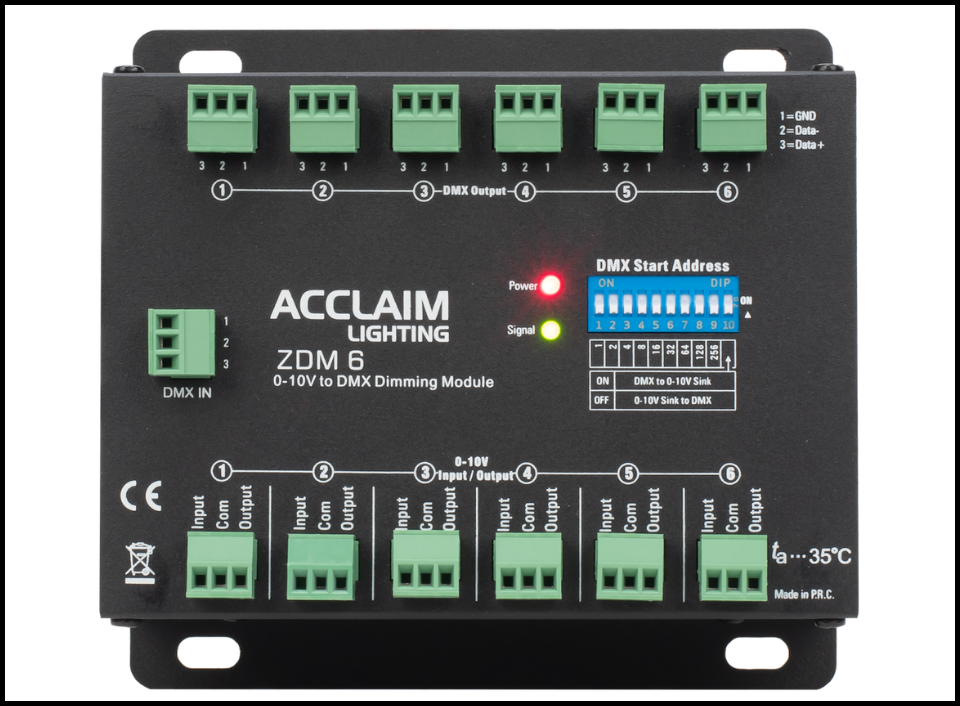Acclaim Lighting Introduces the New ZDM 6 Flexible Protocol Converter