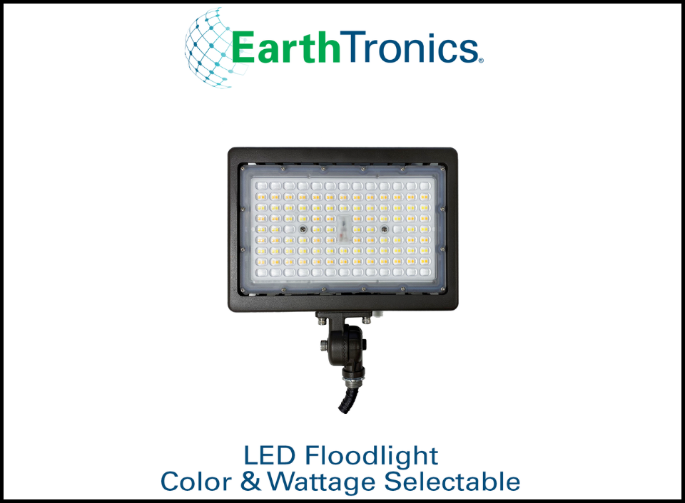 EarthTronics Introduces Color & Wattage Selectable LED Floodlight for Precise Security and General Area Illumination