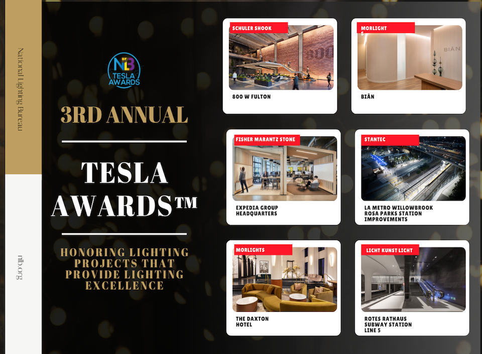 NLB Announced the 3rd Annual Tesla Awards™ Winners at LightFair