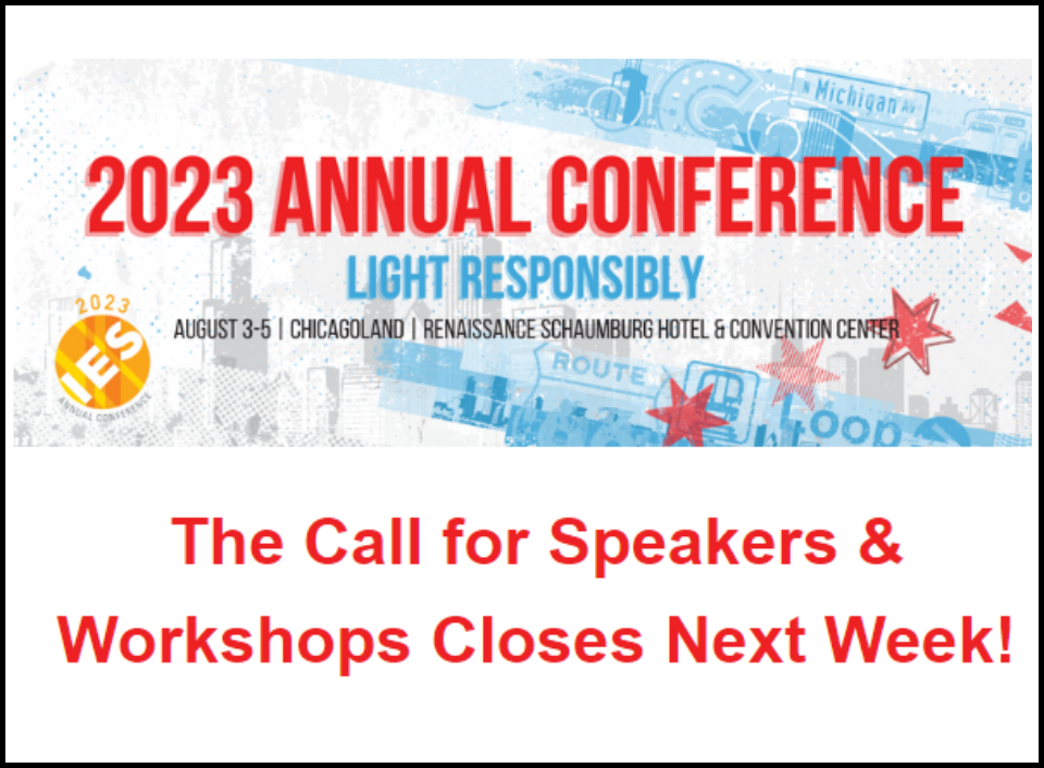 Time is quickly running out to submit your ideas for the 2023 IES Annual Conference!