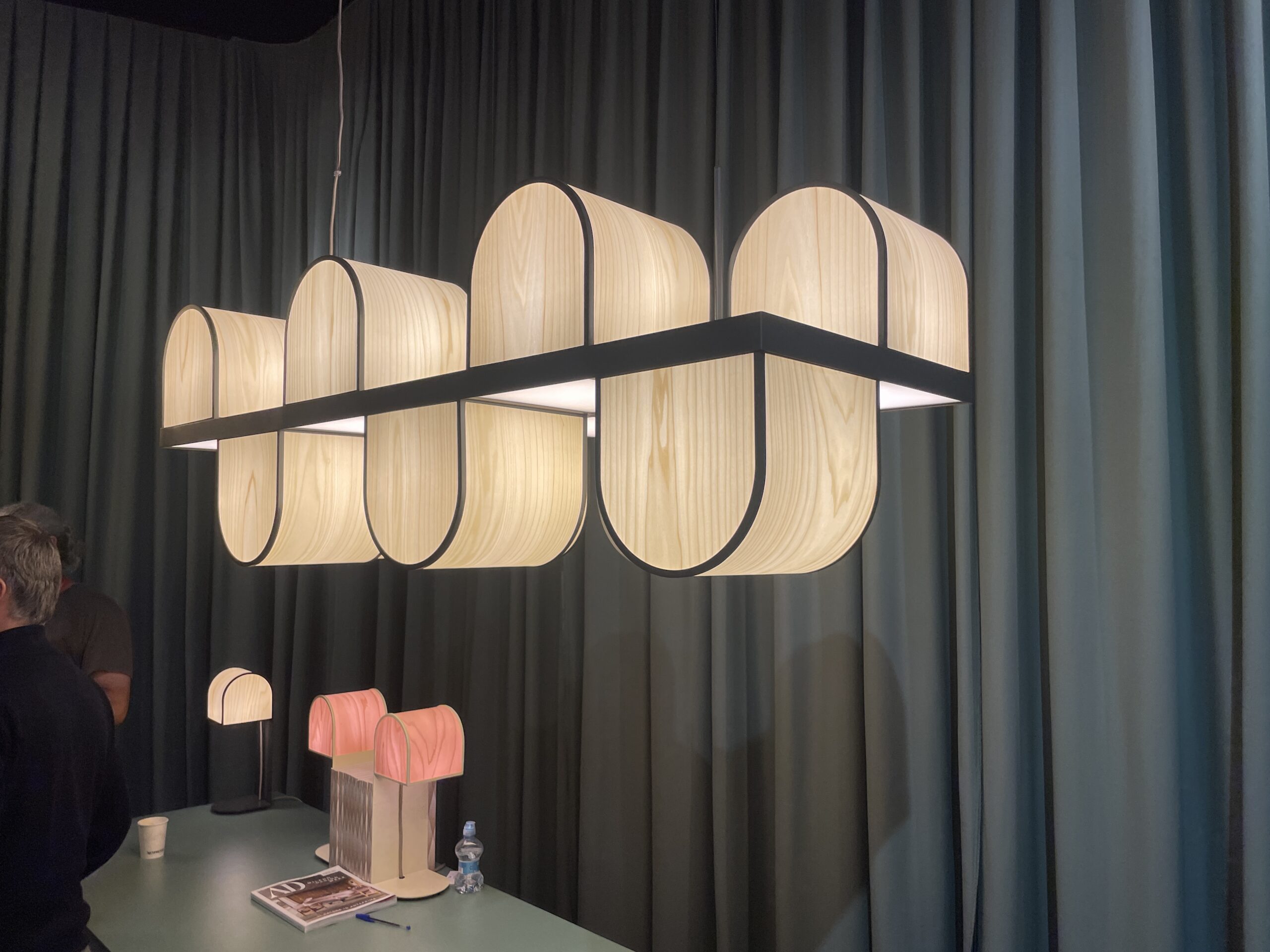 Wavy wooden fixture from LZF