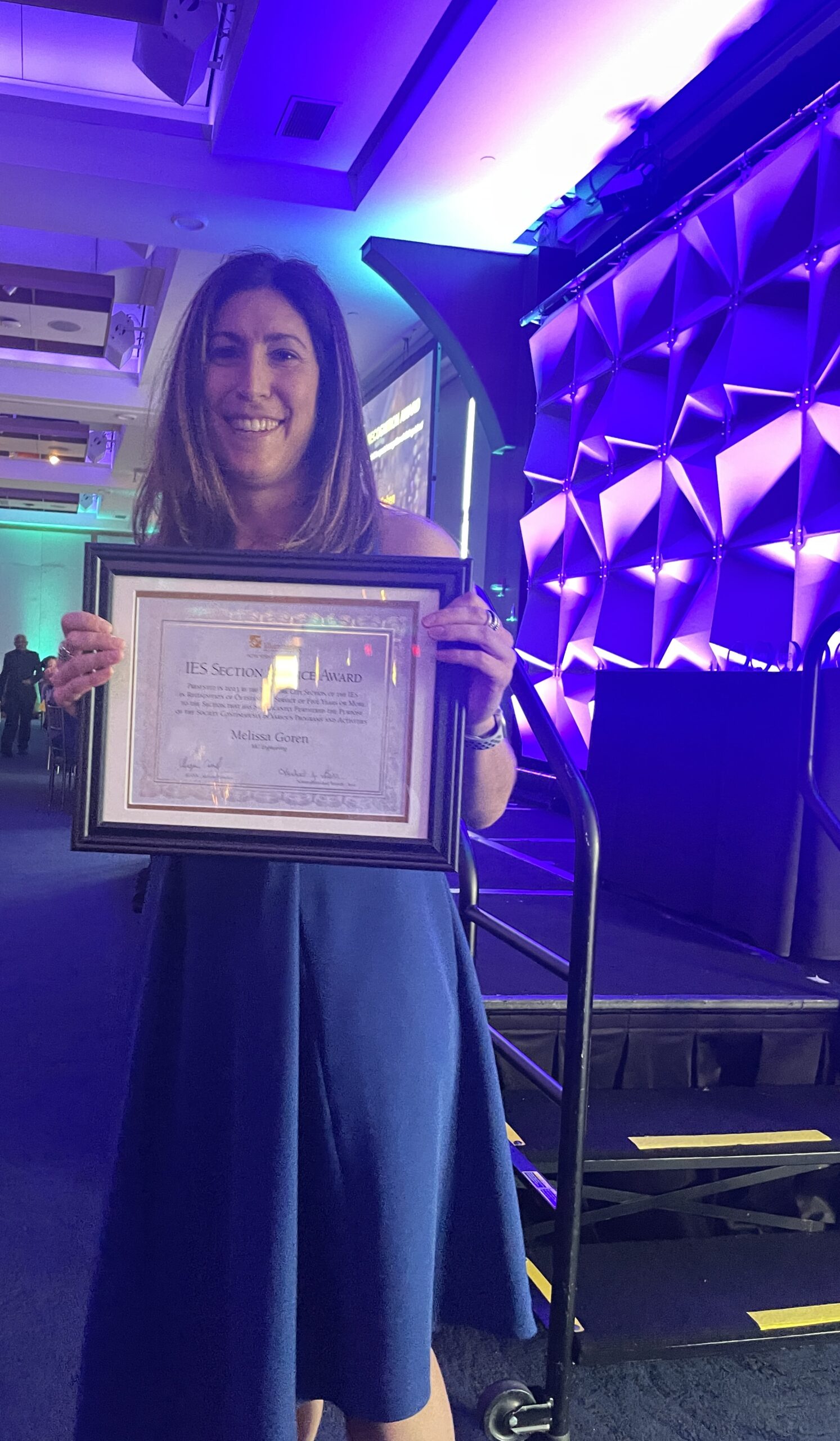 Melissa Goren receives an IESNYC Service Award