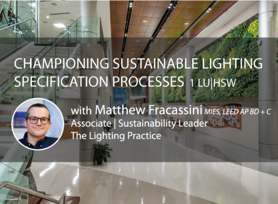 Championing Sustainable Lighting Specification Processe