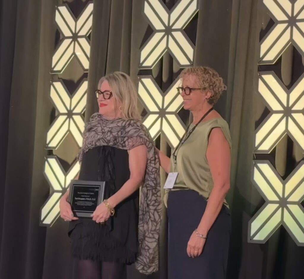 Teal Brogden Receives the IALD Fellow Award from President Andrea Hartranft