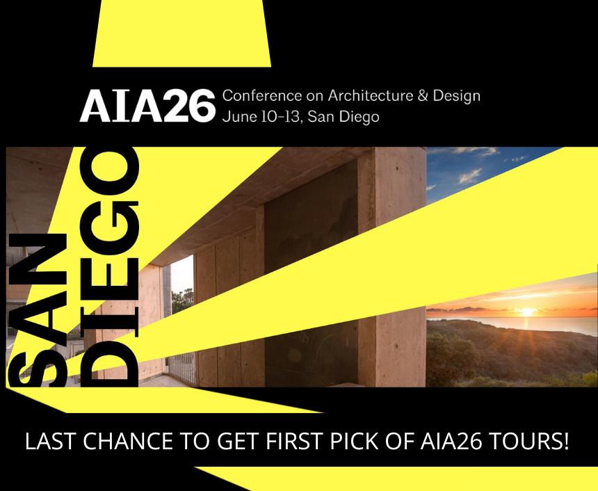 Last chance for first access to AIA26 tours!