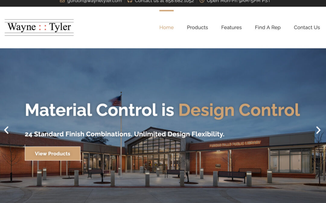 Wayne Tyler Launches Refreshed Website to Support Architects, Designers, and Agency Partners