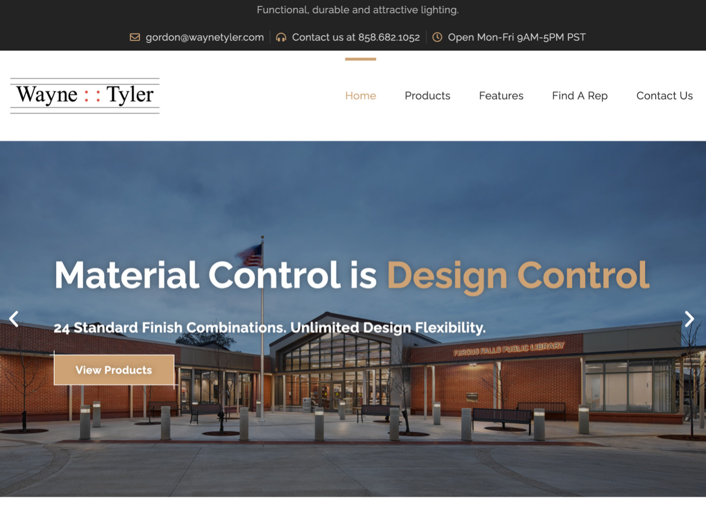 Wayne Tyler Launches Refreshed Website to Support Architects, Designers, and Agency Partners